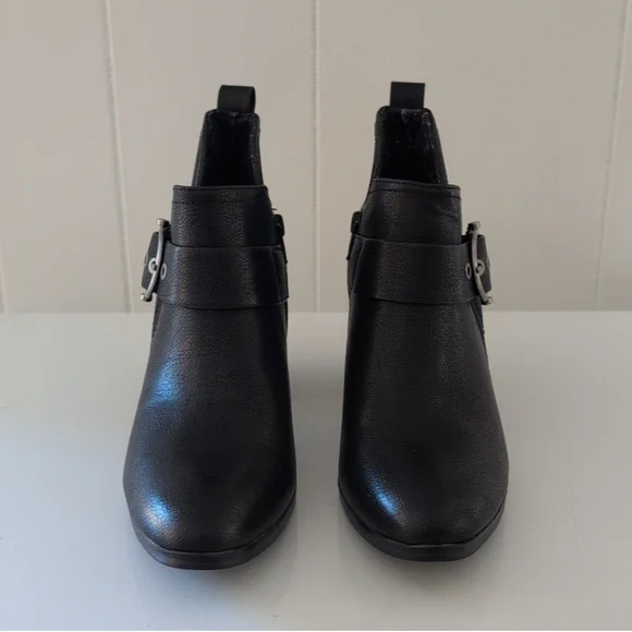 Baretraps Karina Black Leather Ankle Boots Size 9M - Picture 4 of 7